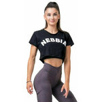 Nebbia Loose Fit Sporty Crop Top Black L Majica za fitnes