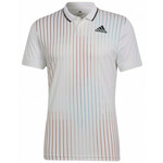Muški teniski polo Adidas Melbourne Polo M - white/legacy burgundy/sky rush