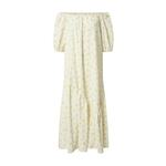 EDITED Ljetna haljina 'ALUNA' pastelno žuta / vuneno bijela