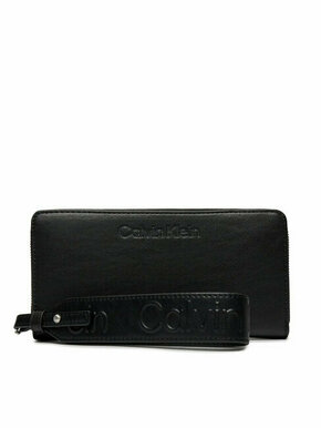 Veliki ženski novčanik Calvin Klein Gracie Wallet W/Strap Lg K60K611388 Ck Black BEH