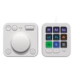Logitech MX Creative Console Pale Grey tipkovnica, svijetlo siva