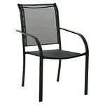 Sunfun Vrtna stolica Lea (D x Š x V: 56 x 66 x 86 cm, Crne boje, Mogu se slagati jedni na druge)