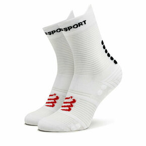 Visoke unisex čarape Compressport Pro Racing V4.0 Run High XU00046B White/Black