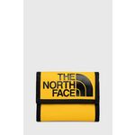 Novčanik The North Face boja: žuta - zlatna. Srednje veličine novčanik iz kolekcije The North Face. Model izrađen od tekstilnog materijala.