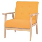 Fotelja od Tkanine Žuta