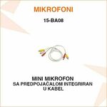 MINI MIKROFON ZA AUDIO NADZOR INTEGRIRAN U KABEL 15-BA08