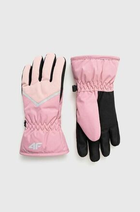 Dječje rukavice 4F boja: ružičasta - roza. Dječje rukavice s pet prstiju iz kolekcije 4F. Model izrađen od tkanine s uzorkom.