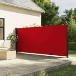 vidaXL Bočna tenda na uvlačenje crvena 160 x 500 cm