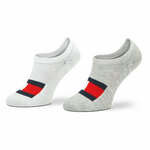 Set od 2 para dječjih niskih čarapa Tommy Hilfiger 701223779 White/Grey 031