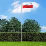 vidaXL Poljska zastava 90 x 150 cm