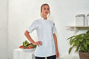 Kuharska bluza kratka ženska Chef bijela - XL