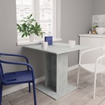 vidaXL Blagovaonski stol siva boja betona 80 x 80 x 75 cm od iverice
