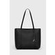 Torba Armani Exchange boja: crna - crna. Velika shopper torbica iz kolekcije Armani Exchange. na kopčanje izrađen od ekološke kože.