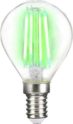 LightMe LM85312 LED Energetska učinkovitost 2021 B (A - G) E14 oblik kapi 4 W zelena (Ø x D) 45 mm x 78 mm filament 1 St.