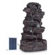 Blumfeldt Blumfeldt Stonehenge XL, solarna fontana, LED rasvjeta, poliresin, litij-ionska baterija
