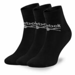Set od 3 para unisex visokih čarapa Reebok R0429-SS24 (3-pack) Crna