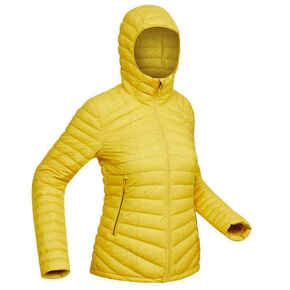 Pernata jakna za trekking u planinama MT100 -5 °C ženska žuta