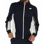 Muška sportski pulover Lotto Squadra II Jacket - navy blue/bright white