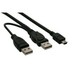 Kabel INLINE, USB A na mini USB B, 1m, crni