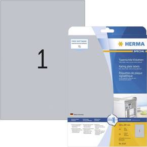 Herma 4224 etikete 210 x 297 mm poliester film srebrna 25 St. trajno etikete za nazivne pločica laser