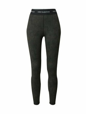 New balance Sportske hlače 'Sleek 25' siva / zelena melange / crna