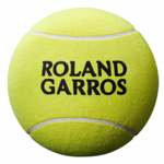 Lopta za autograme Wilson Roland Garros Mini Jumbo Ball - yellow + marker