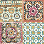 DUTCH WALLCOVERINGS 426251 Wallpaper Moroccan Tiles Multicolour