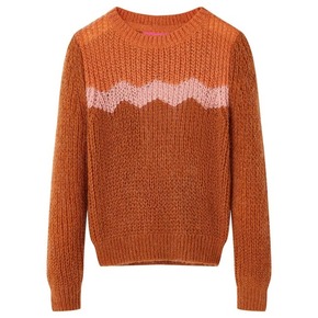 VidaXL Dječji pulover pleteni boja konjaka 104