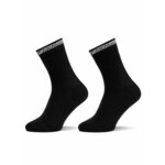 Set od 2 para ženskih visokih čarapa Emporio Armani 292303 4R227 00020 Nero