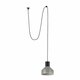 FARO 68604-64 | Kombo Faro visilice svjetiljka 1x E27 crno, sivo