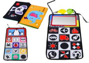 Double-sided Folding Mat With Mirror Teethers Crinkle Book