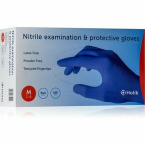Holík Nitril nitrilne zaštitne rukavice za pregled bez pudera veličina M 100 kom