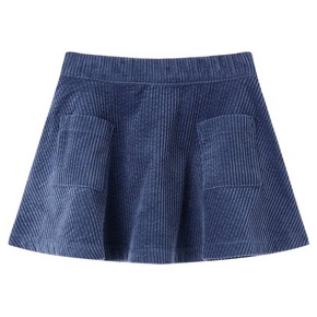 VidaXL Dječja suknja s džepovima od samta modra 128