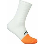 POC Flair Sock Mid Hydrogen White/Zink Orange S Biciklistički čarape