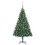 Umjetno božićno drvce LED sa setom kuglica zeleno 210 cm PVC