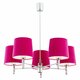 ARGON 2075 | Bolzano-AR Argon luster svjetiljka 5x E27 krom, ružičasto, bijelo