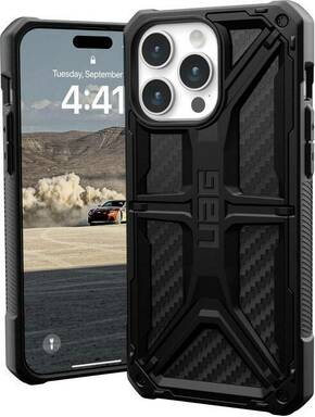 Urban Armor Gear Monarch stražnji poklopac za mobilni telefon Apple iPhone 15 Pro Max karbon crna boja