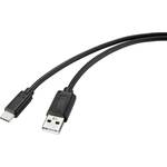 Renkforce USB kabel USB 2.0 USB-C™ utikač, USB-A utikač 2.00 m crna s antimikrobnom površinom