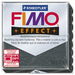 Masa za modeliranje 57g Fimo Effect Staedtler 8020-903 glitter crna