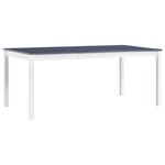 vidaXL Blagavaonski stol bijelo-sivi 180 x 90 x 73 cm od borovine