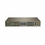 Mrežni prekidač (TENDA, TEF1118P-16-150W, neupravljeno, L2, Fast Ethernet, Power over Ethernet, 1U, crni)
