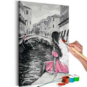 Slika za samostalno slikanje - Venice (A Girl In A Pink Dress) 40x60