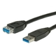 ROLINE Kabel USB 3.0 A-A M/F 0.8m