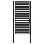 vidaXL Vrtna vrata s mogućnošću zaključavanja crna 100x180 cm aluminijska