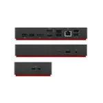 Lenovo ThinkPad Universal USB-C Dock 40AY; + 90W adapter, USB-C Cable;1x USB-C, 3x USB 3.1, 2x USB 2.0, 2x DisplayPort, 1x HDMI, 1x RJ45, 1x Jack 3.5mm - Premium Obnovljeno