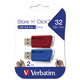 Memorija USB 2x32GB 3.0 Store’n’Click Verbatim 49308 crveni/plavi blister