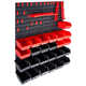 29-dijelni set kutija za pohranu sa zidnim pločama crveno-crni