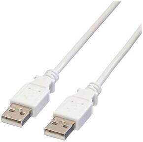 Value USB kabel USB 2.0 USB-A utikač 3.00 m bijela sa zaštitom 11.99.8931