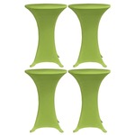 vidaXL Rastezljivi stolnjak 4 kom 80 cm zeleni