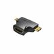 Vention 2 in 1 Mini HDMI and Micro HDMI Male to HDMI Female Adapter Black VEN-AGFB0 VEN-AGFB0